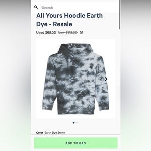 Lululemon All Yours Hoodie sweatshirt tie dye Size 12 in Earth Dye Stone